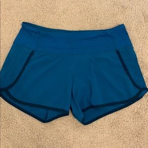 lululemon speed it up short 4” size 6 in teal